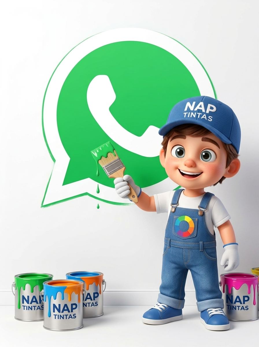Mascote NAP pintando WhatsApp